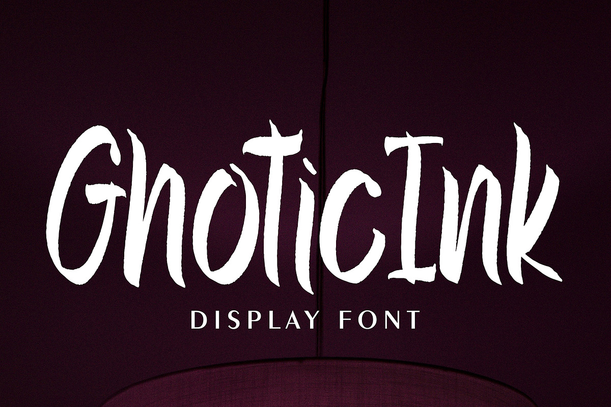 Ghotic Ink, a Script Font by pineungtype (Photo 1 of 4)