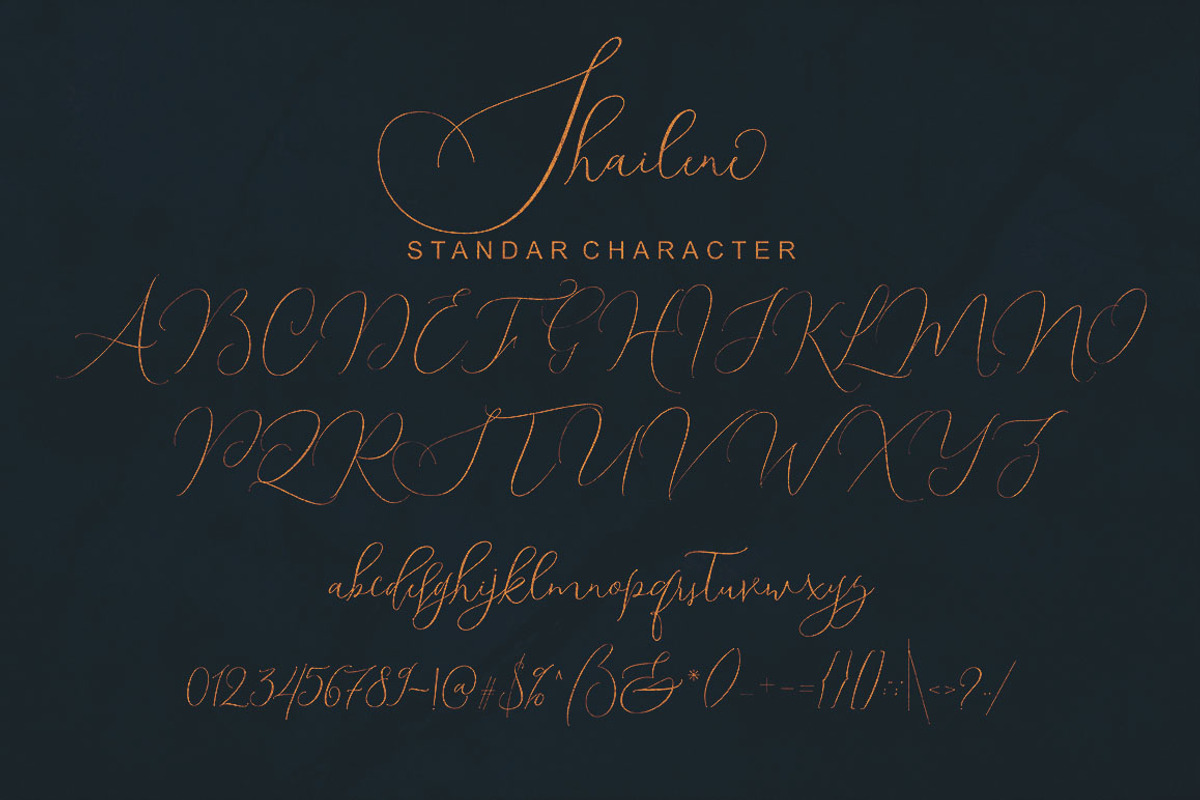 Shailene Script Font preview 6
