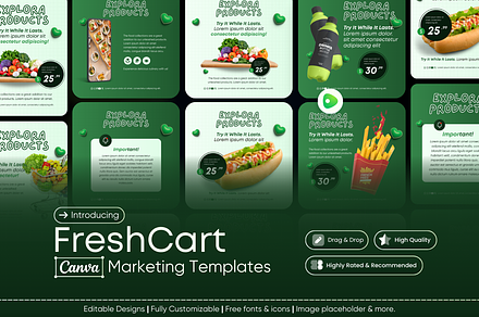 FreshCart–Food&GroceryCanva Template