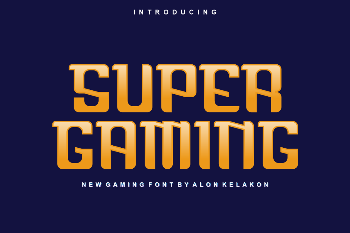 Super Gaming Font, a Serif Font by alon kelakon (Photo 1 of 5)