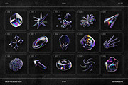 Chromatic Glass 3D Shapes Pack, an Object Graphic by Samolevsky (Thumbnail 11 of 30)