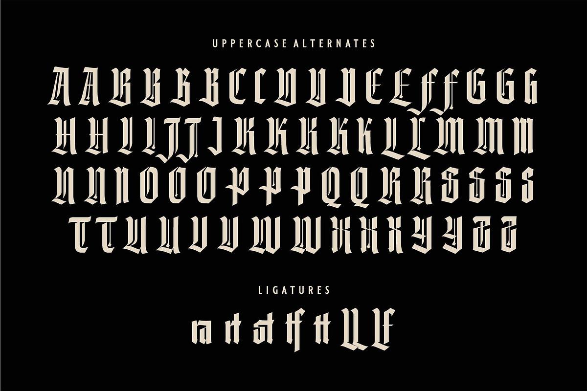 BLACK PARAMOUNT | Blackletter, a Blackletter Font by Havinkpen (Photo 9 of 9)