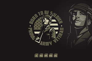 Proud Army Veteran Tshirt, a Branding & Logo Template by tkzgraphic