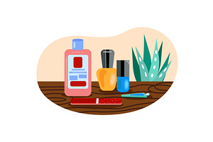 Home nail art beauty accessory on, an Object Illustration by vectorpointstudio