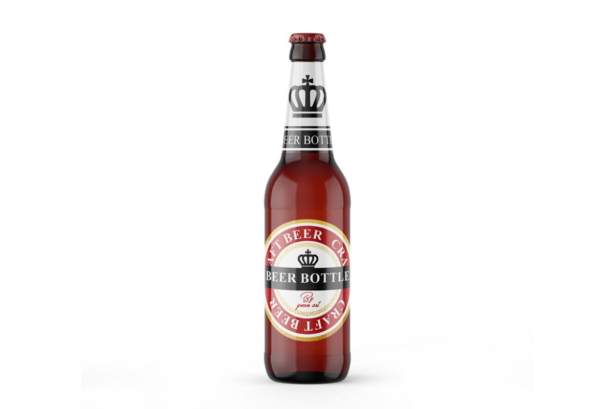 Amber Glass Beer Bottle Mockup, a Product Mockup by Green Art (Photo 1 of 5)