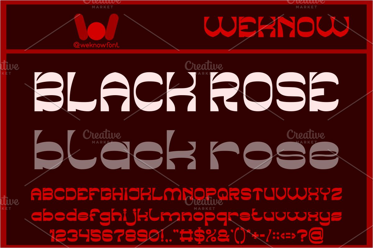 Black Rose font, a Font by weknow (Photo 1 of 8)