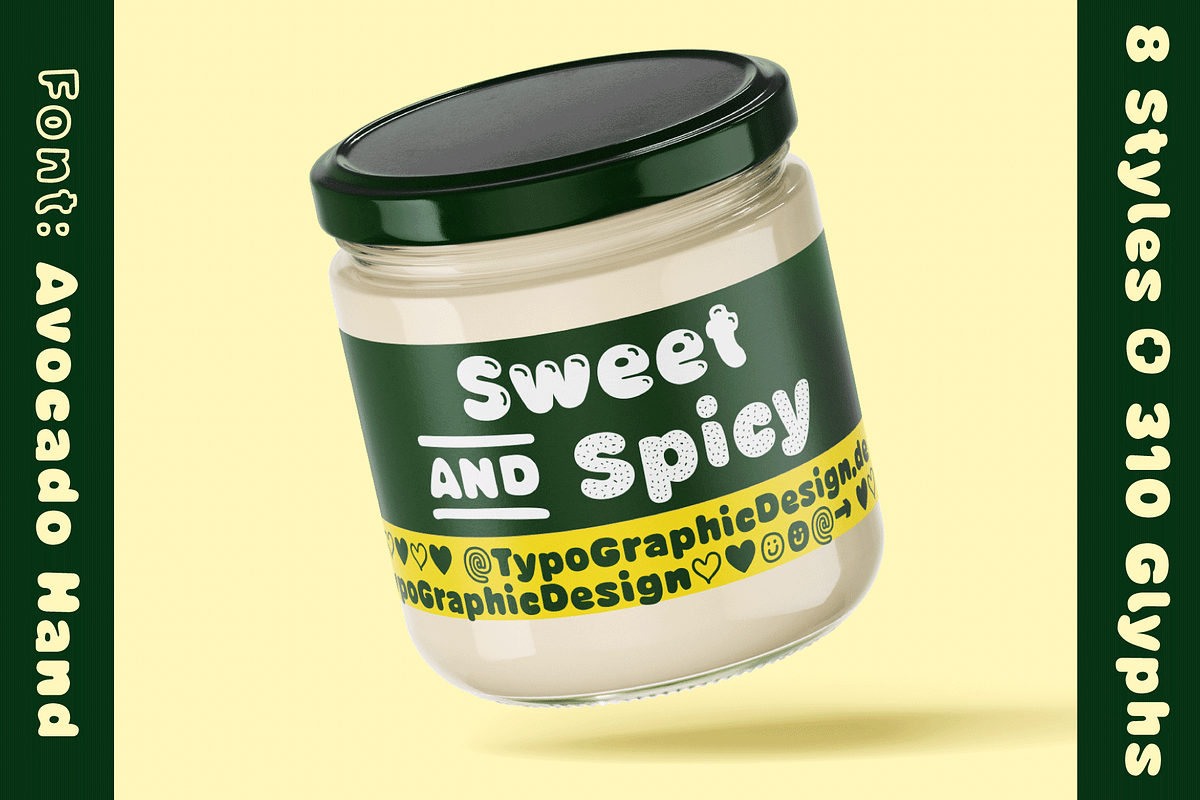 FONT Avocado 100% Handmade Bundle 9, a Sans Serif Font by Typo Graphic Design (Photo 4 of 9)