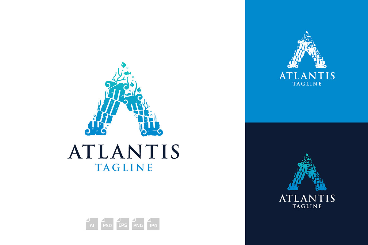 Atlantis Letter A Logo