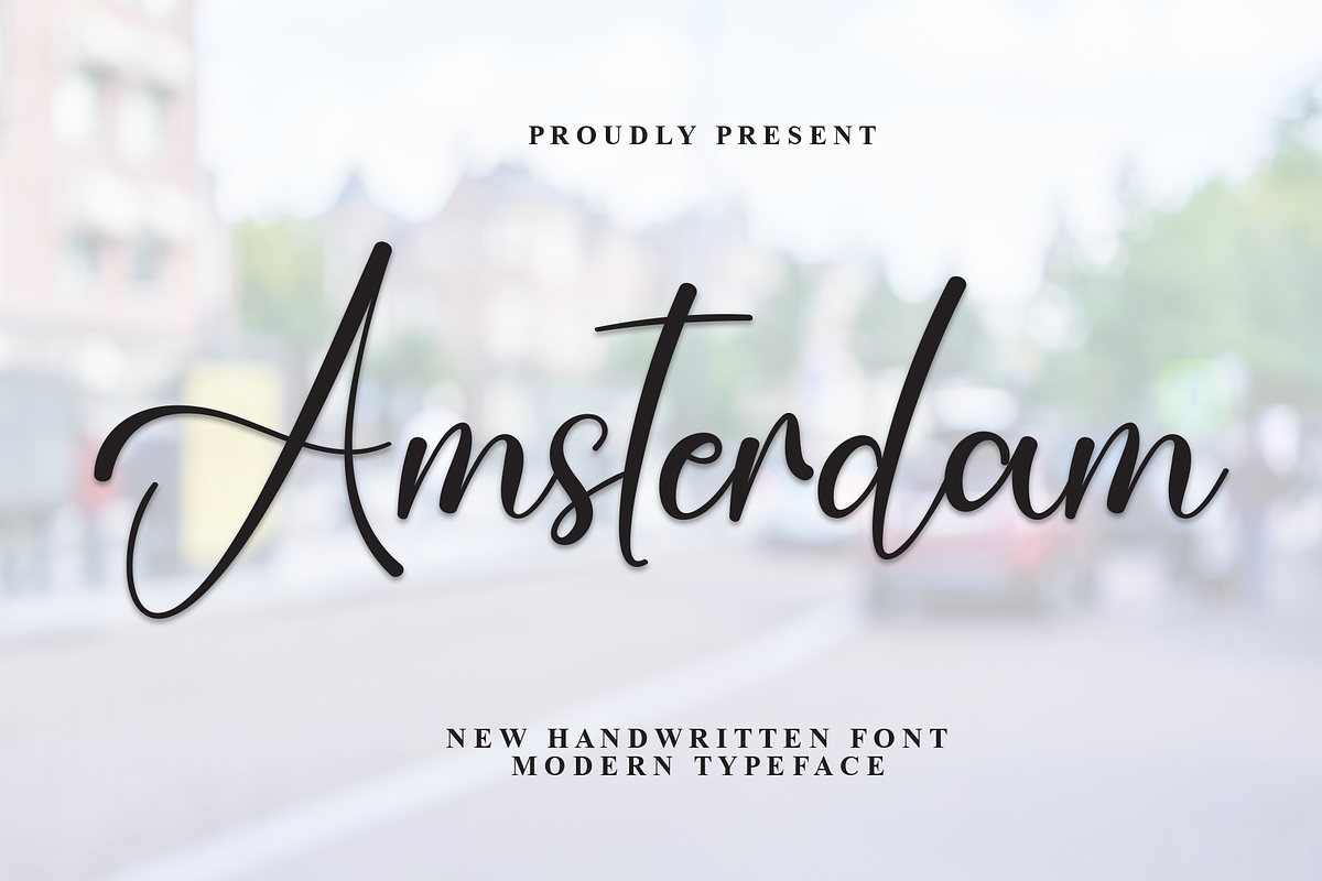 Amsterdam | Script Font, a Handwritten Font by Scratchones (Photo 1 of 8)