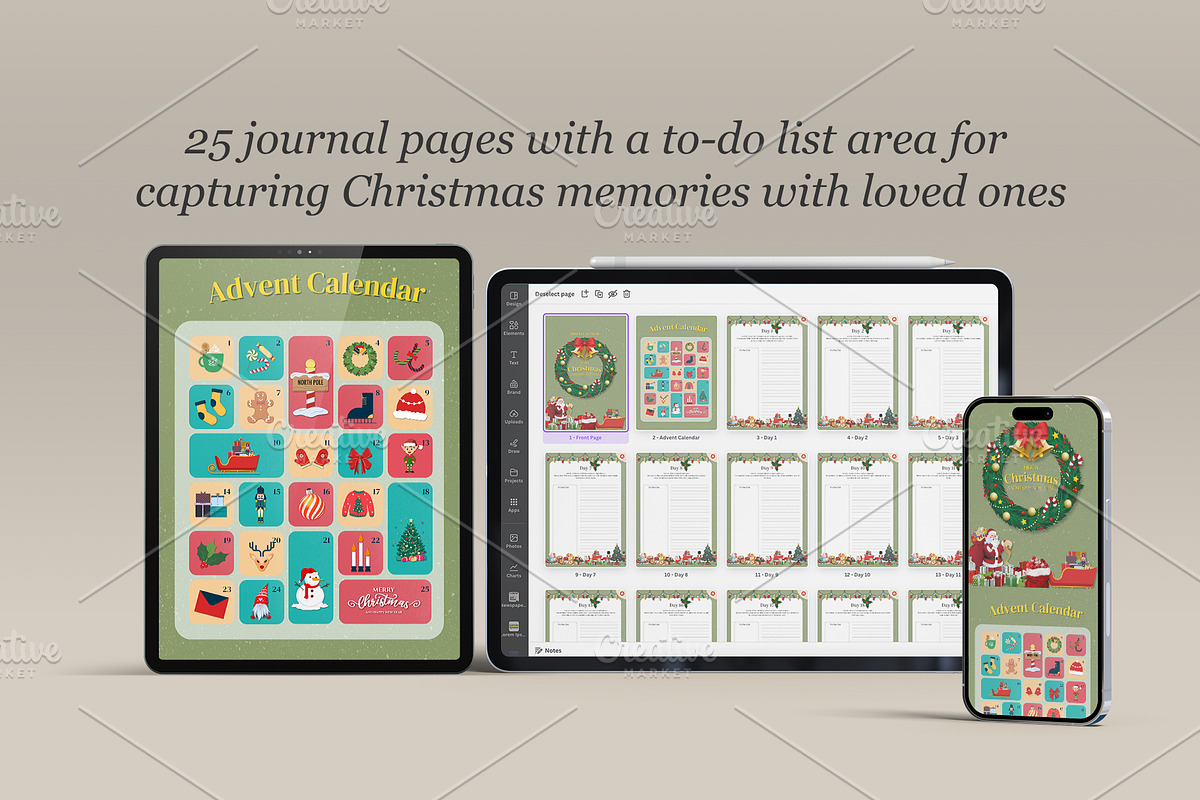 Digital Christmas Advent Calendar, a Templates & Theme by Oshin Design (Photo 2 of 4)