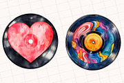 Vintage Vinyl Record Clipart, an Illustration by OK Design (Thumbnail 3 of 5)