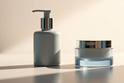 63 Skincare Bottle & Jar Set Mockup, an Advertising Mockup by adenpinkstore (Thumbnail 11 of 25)