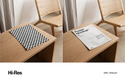 Rattan Poster & Tote Bag Mockup, a Packaging Mockup by Usethis Mockup (Thumbnail 4 of 8)
