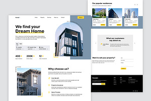 Real Estate Landing Page UI/UX