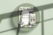 Cute pandas watercolor clipart set, an Animal Illustration by susie-p-art (Thumbnail 11 of 14)
