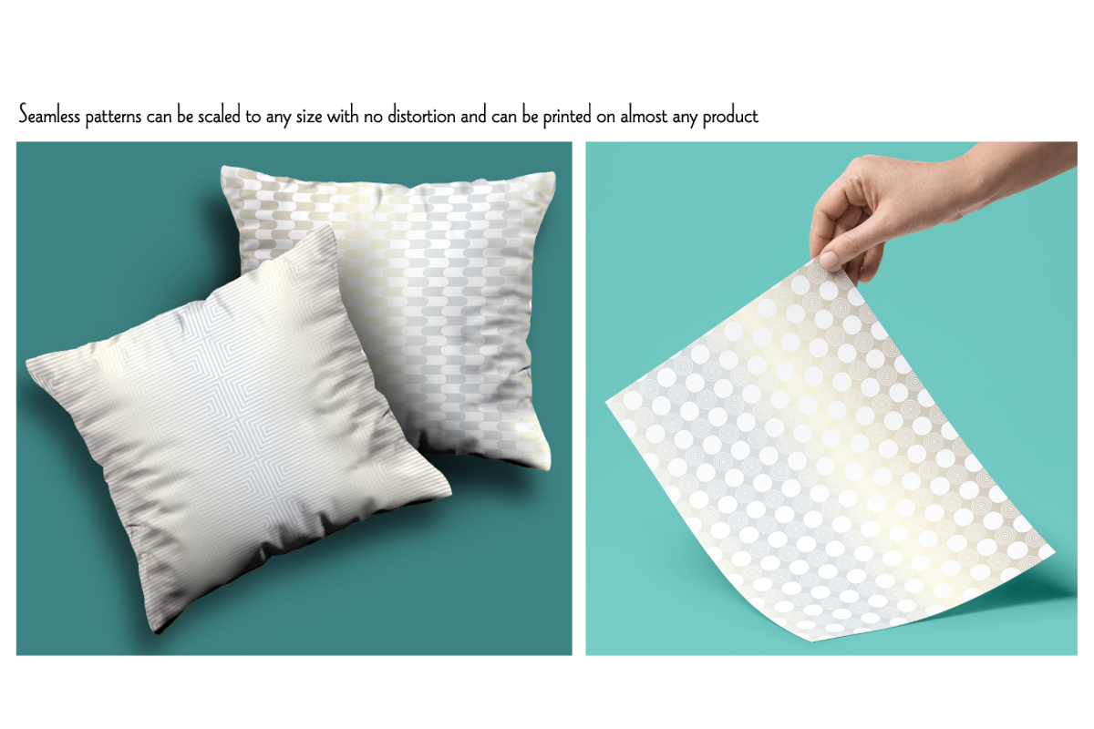 Metallic Silver Seamless Geometrics preview 2