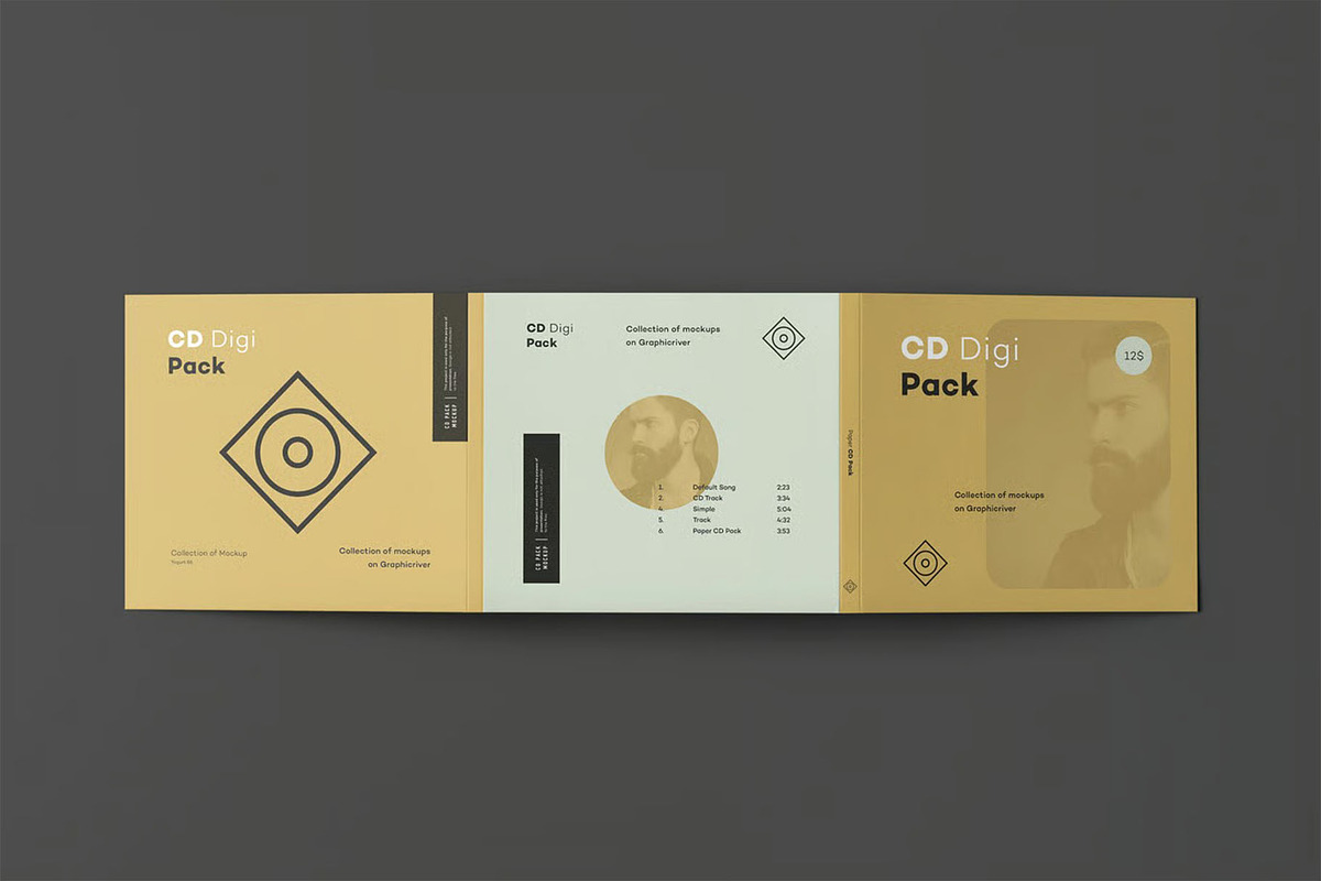 CD Digi Pack Mock-up, a Product Mockup by zippypixelstudio (Photo 9 of 15)