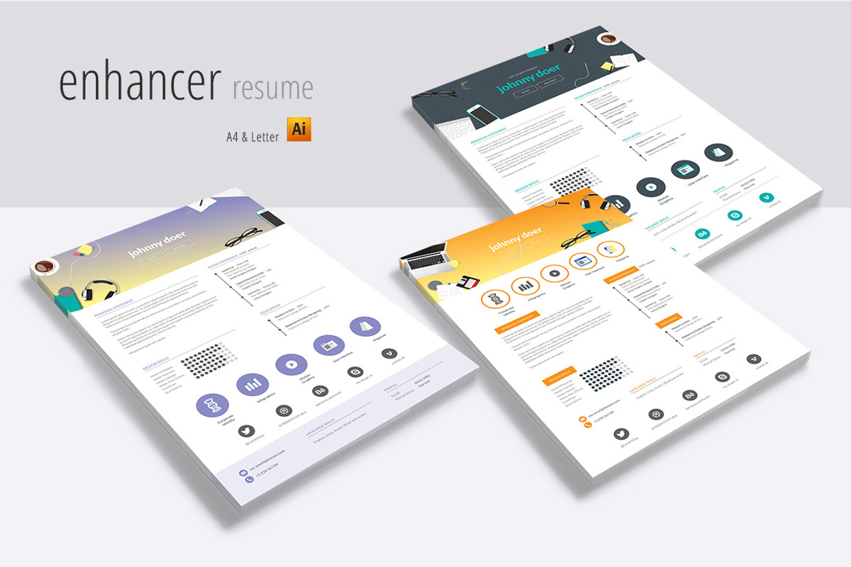 Enhancer Resumes, a Resume Template by kampkode (Photo 1 of 3)