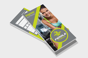 Female Fitness DL Card Template