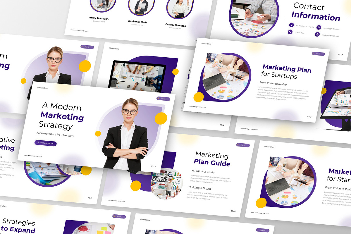 Business Marketing Google Slide, a Presentation Template by GraphauseProject (Photo 6 of 6)