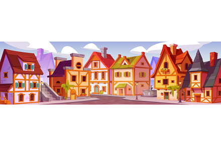 Medieval traditional german city, an Object Illustration by art PVP - market