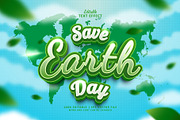 Text Effect Earth Day, a Layer Style Add-On by Navy Graphic (Thumbnail 1 of 2)