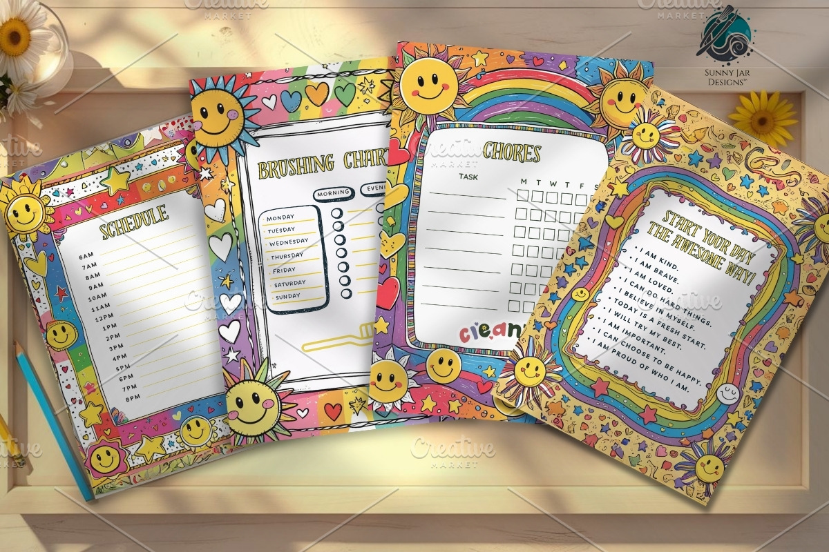 Sunny Day Kids Printable Bundle, a Print Template by Sunny Jar Designs (Photo 1 of 5)