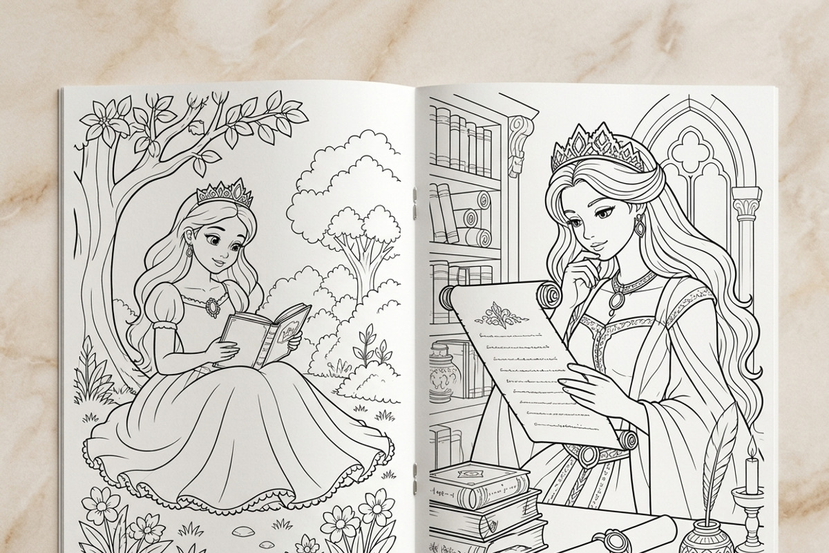 Magical Princess Coloring Book Vol41, a Person Illustration by ikarifq shop (Photo 4 of 7)