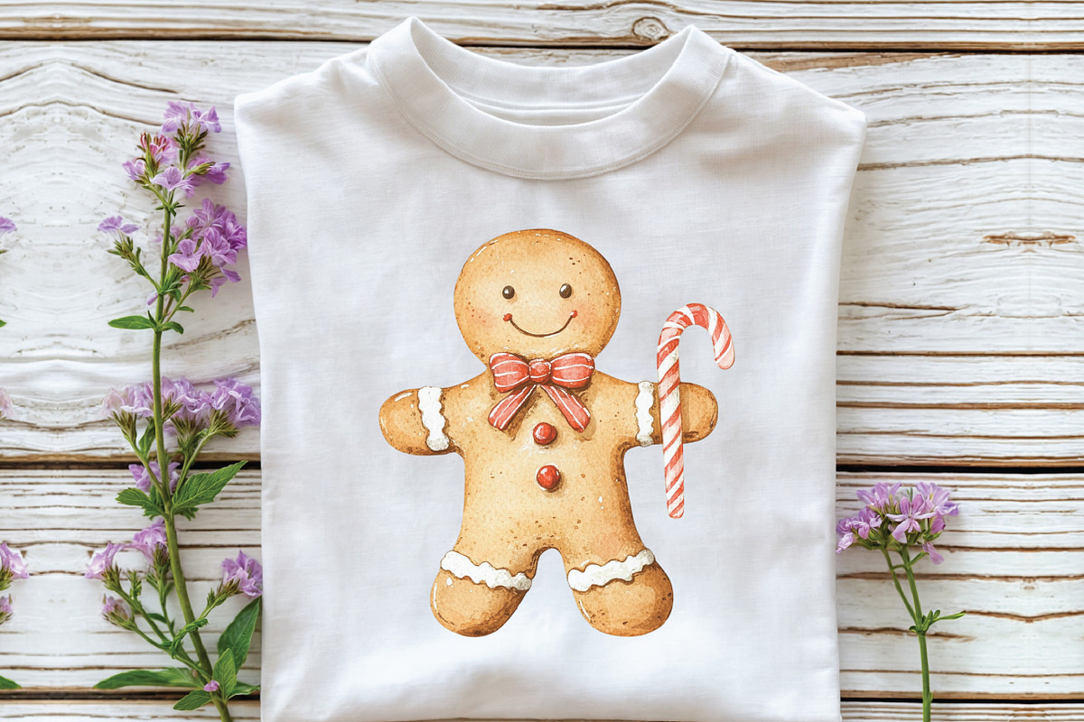 Christmas Gingerbread Man Cookie, an Illustration by CraftArtStudio (Photo 5 of 6)