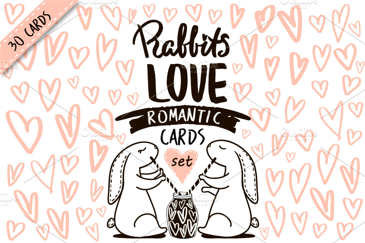 ROMANTIC CARDS COLLECTION, an Illustration by solmariart (Photo 1 of 5)