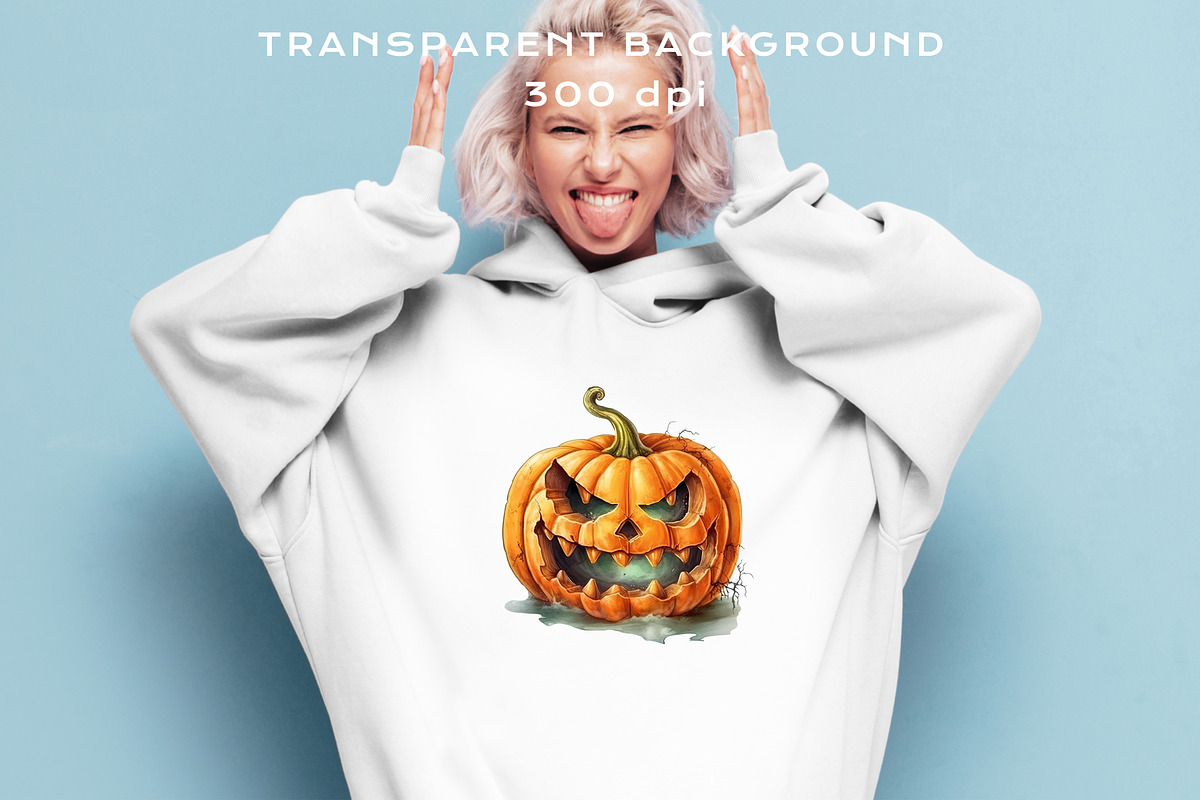 Scary Halloween Pumpkin Face Spooky, a Seasonal Illustration by Rabbit Heart (Photo 7 of 10)
