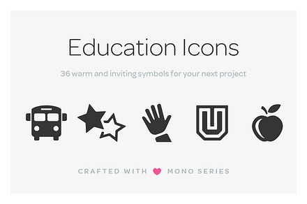 Mono Icons: Education, an Icon by Scott Dunlap