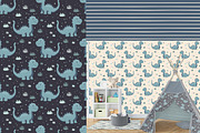 Childrens Cute Dino Patterns, a Pattern Graphic by Naty Art (Thumbnail 5 of 9)