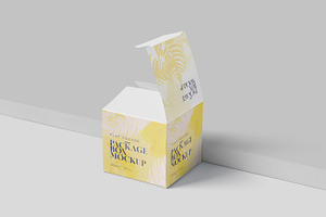 Package Box Mock-Up - Flat Square