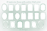 Sage Green Watercolor Bows Frames, a Background Graphic by Solo Art Original (Thumbnail 5 of 14)