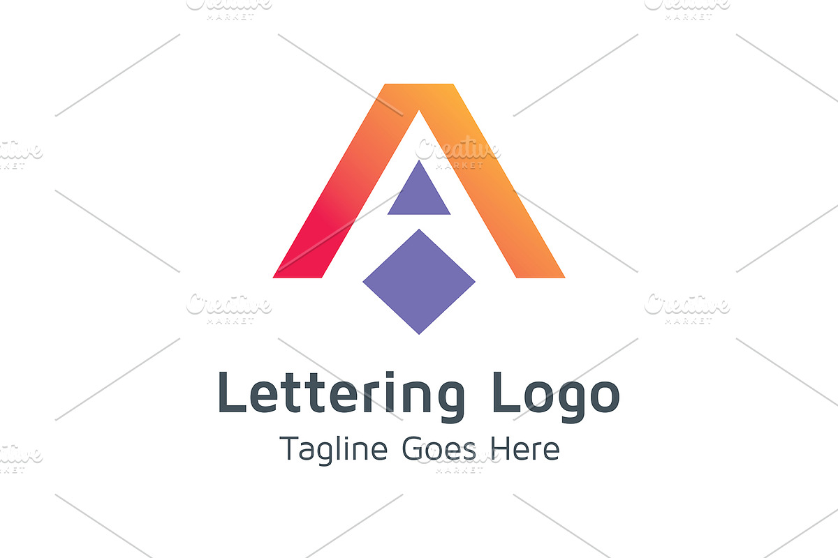20 Logo Lettering A Template Bundle, a Branding & Logo Template by Acongraphic (Photo 8 of 21)