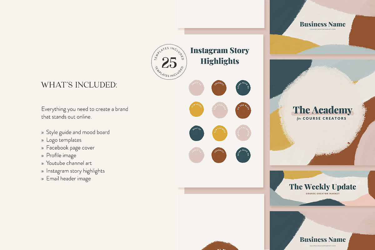 Trendy Logo & Branding Kit, a Branding & Logo Template by Jessica Rea (Photo 3 of 4)
