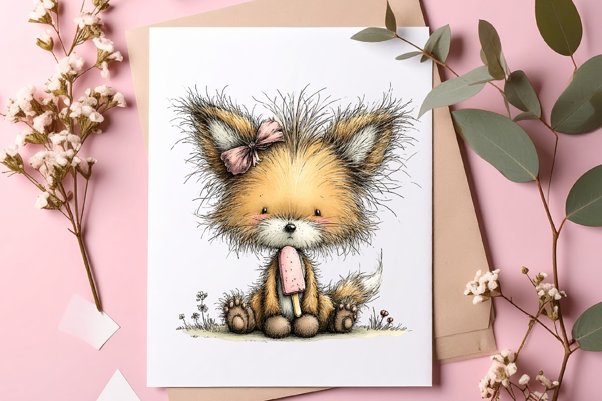 Whimsical summer woodland animals, an Illustration by SinaCreation (Photo 5 of 11)