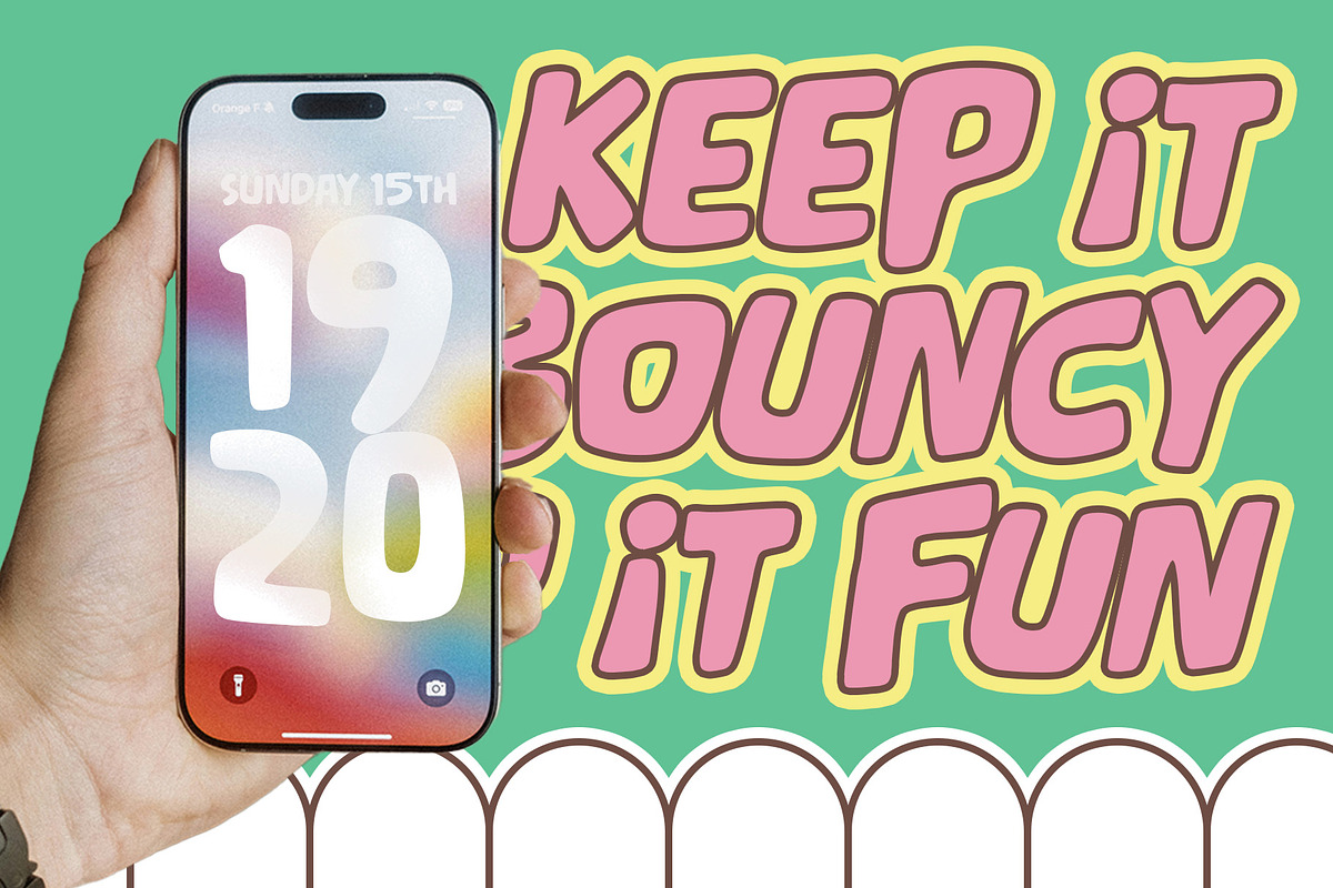 Bouncy Bites – Playful Font, a Sans Serif Font by Salamahtype (Photo 6 of 8)