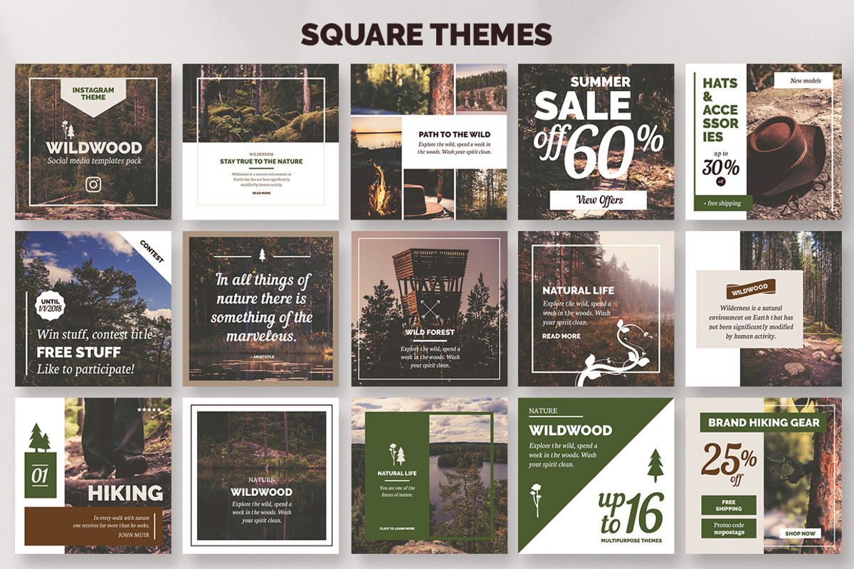 WildWood | Social Media Value Pack, a Social Media Template by Mikko Lemola (Photo 3 of 6)