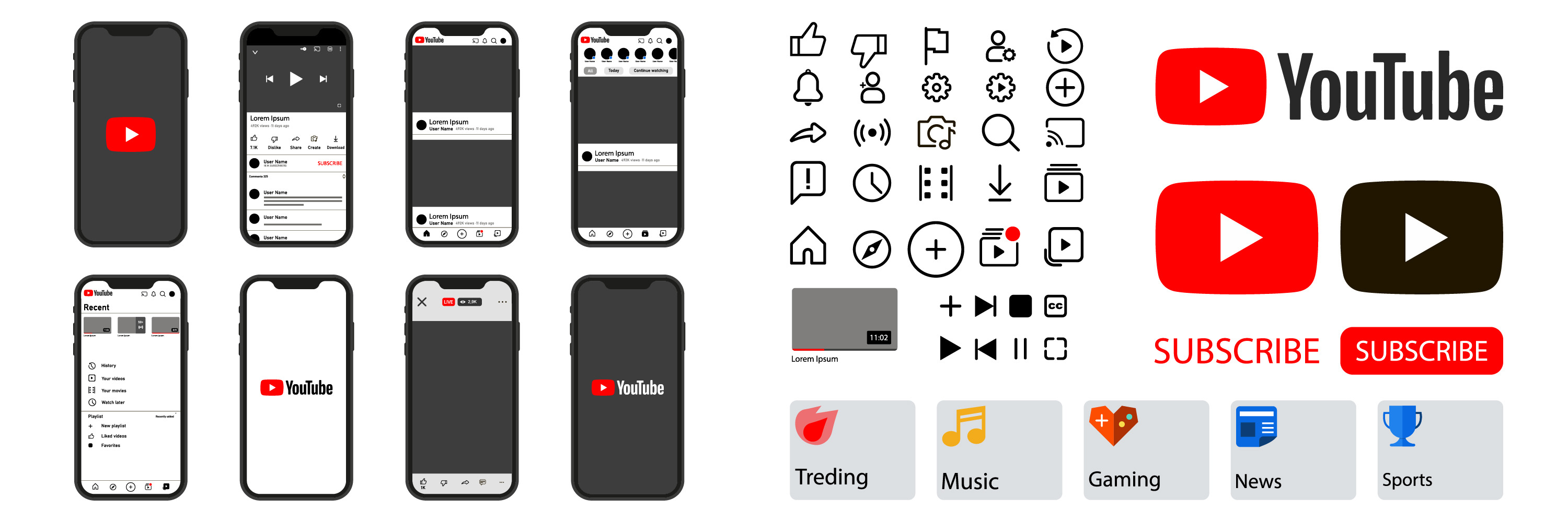 Youtube Logo Youtube Website by DrumMagic  Creative Market