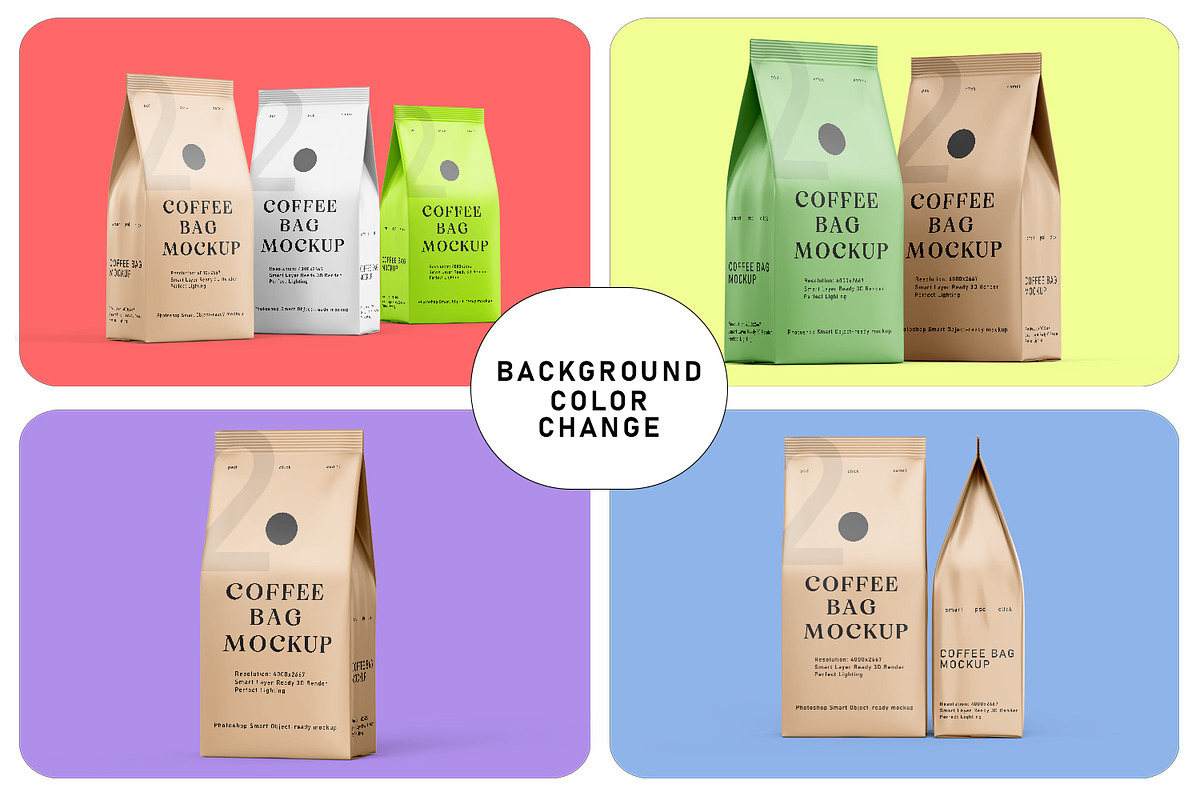 Coffee Bag Mockups, a Packaging Mockup by pixelmock (Photo 14 of 14)