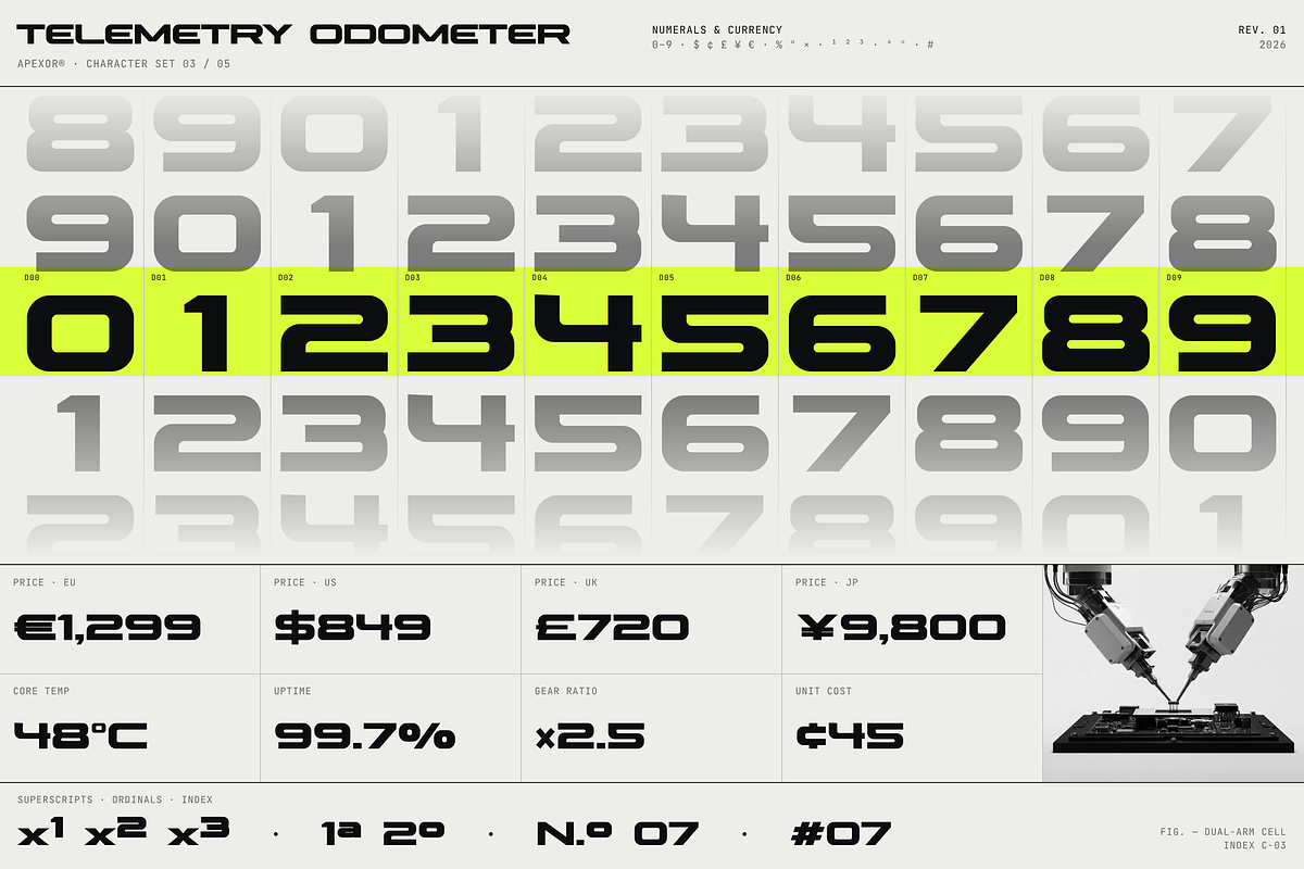 Apexor Futuristic Geometric Display, a Sans Serif Font by HipFonts (Photo 13 of 17)
