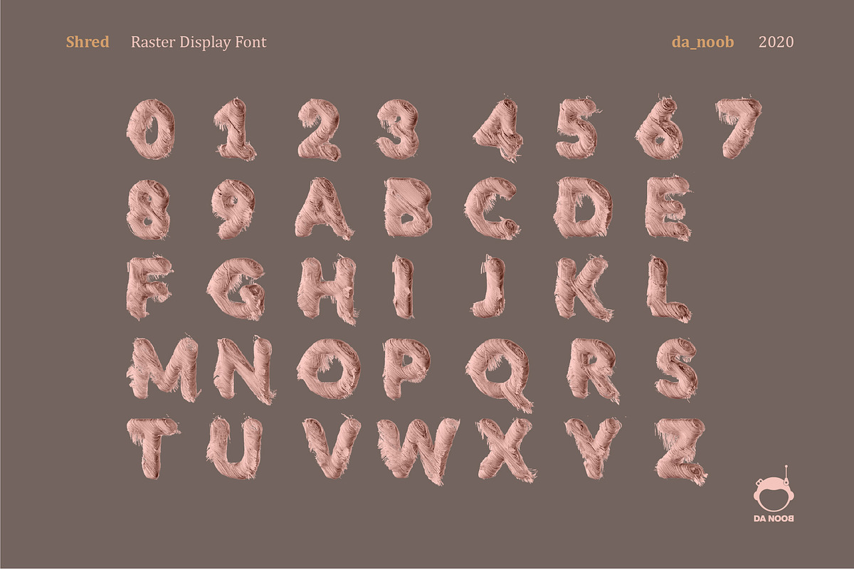 Shred - Raster display font preview 2