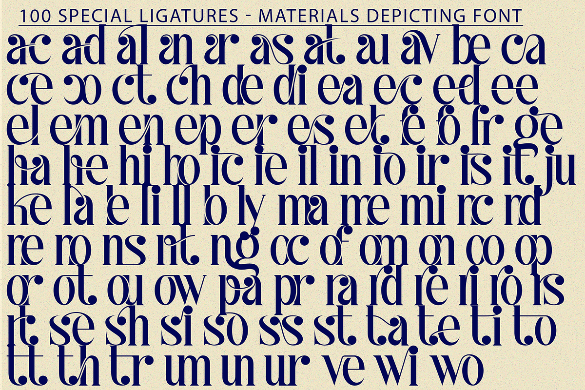 Materials Depicting Font, a Serif Font by 177Studio (Photo 7 of 8)