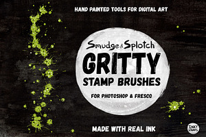 Gritty Stamp Brushes - Photoshop