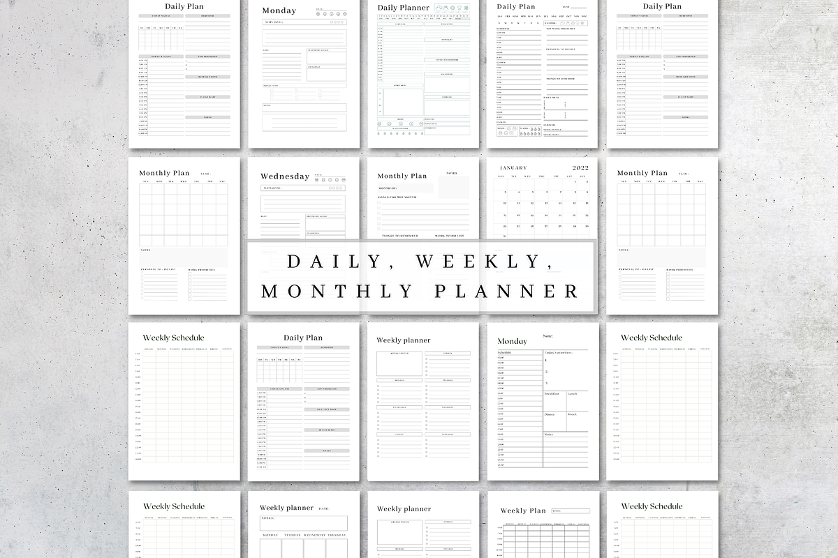Digital ADHD Planner Printable, a Stationery Template by BRANDcontent (Photo 2 of 9)