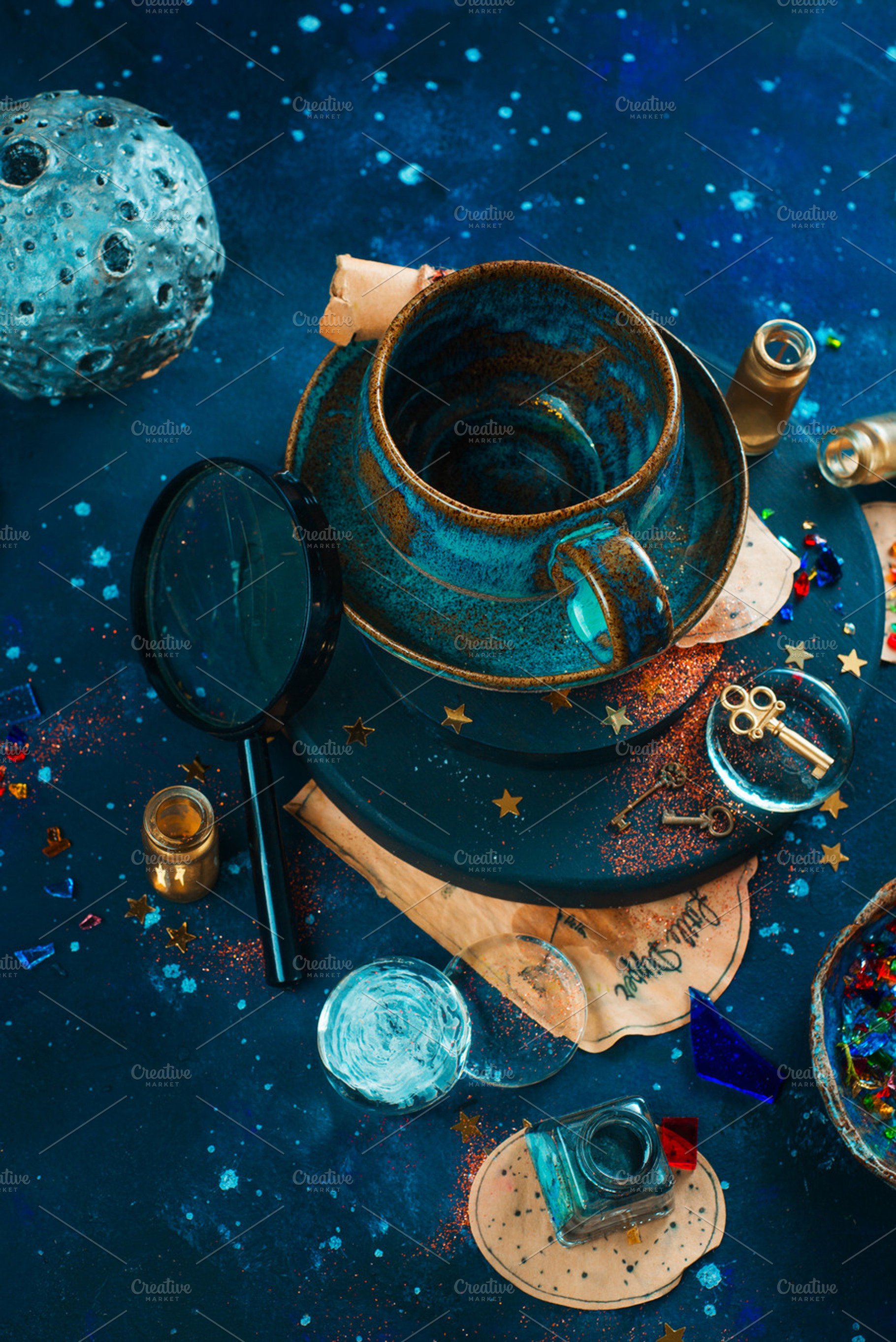 Astrology astronomy concept with me featuring abstract, action, and alchemy, an Arts & Entertainment Photo by dinabelenko