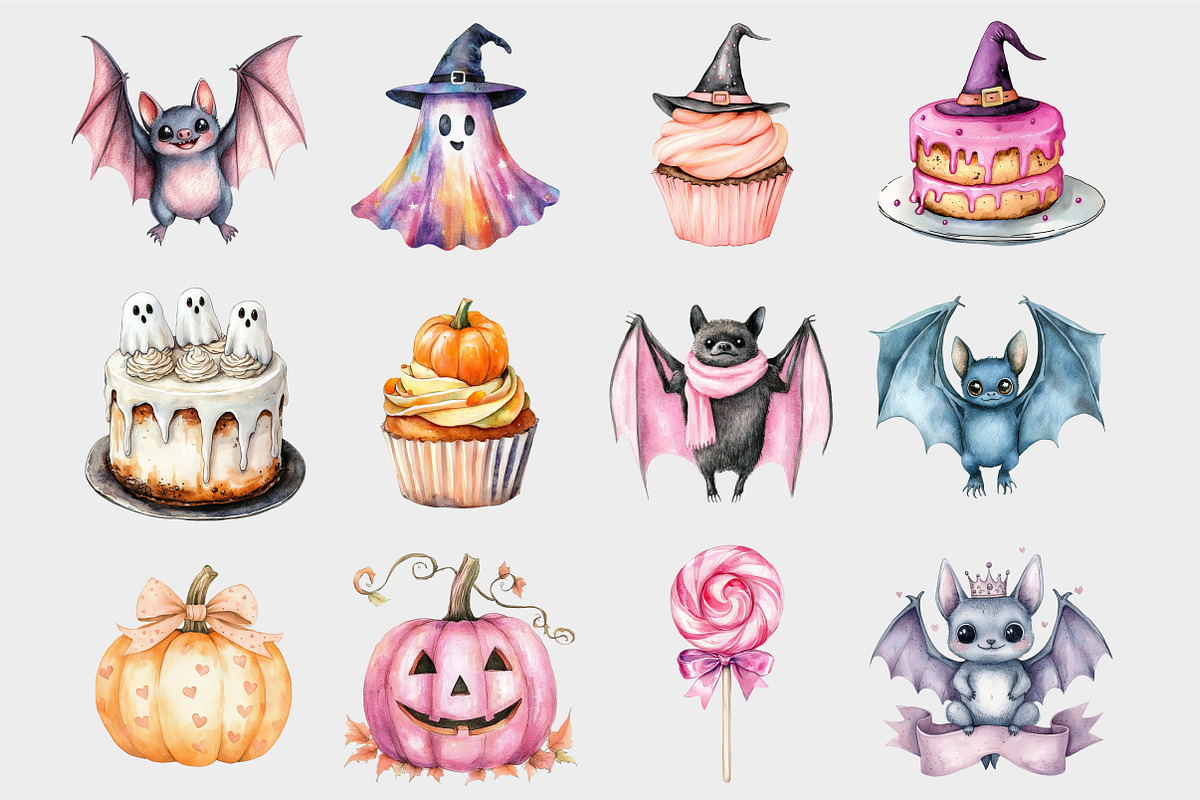 Watercolor Cute Ghost Halloween Clip, a Seasonal Illustration by Design Market (Photo 4 of 5)
