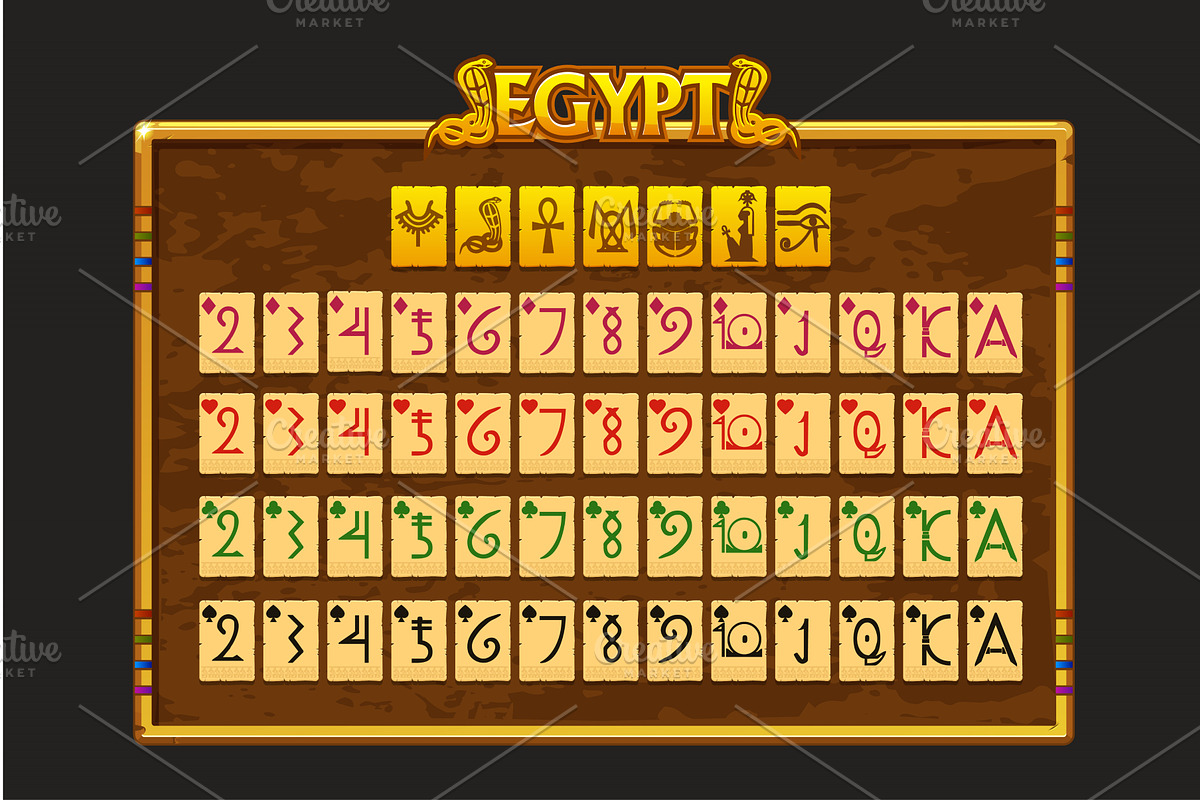 Egyptian Full deck of playing cards, an Icon by BabySofja